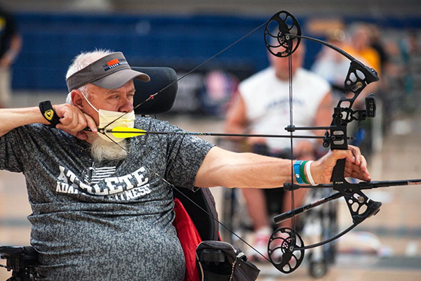 PVA-WI Member Competing at Archery Event