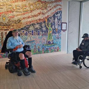 Members at the Freedom Mural